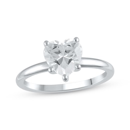 Lab-Grown Diamonds by KAY Heart-Shaped Solitaire Ring 1-1/2 ct tw 14K White Gold (F/SI2)