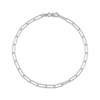 Thumbnail Image 1 of Diamond-Cut Glitter Paperclip Chain Anklet Solid Sterling Silver 9.75&quot;