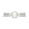 Thumbnail Image 3 of Neil Lane Cultured Akoya Pearl & Diamond Three-Stone Engagement Ring 1/4 ct tw 14K White Gold