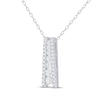 Thumbnail Image 2 of Diamond Ladder Necklace 1/2 ct tw 10K White Gold 18&quot;