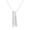 Thumbnail Image 3 of Diamond Ladder Necklace 1/2 ct tw 10K White Gold 18&quot;