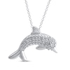 Thumbnail Image 1 of Diamond Dolphin Necklace 1/6 ct tw 10K White Gold 18&quot;