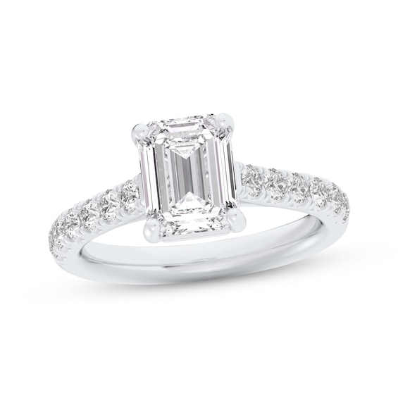 Lab-Created Diamonds by KAY Emerald-Cut Engagement Ring 2-1/2 ct tw 14K White Gold