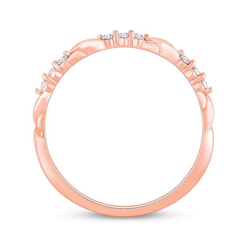 Main Image 3 of Diamond Stackable Wedding Band 1/20 ct tw 14K Rose Gold