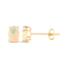 Thumbnail Image 1 of Oval-Cut Opal Solitaire Stud Earrings 14K Yellow Gold