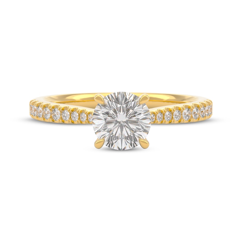 Main Image 3 of THE LEO Diamond Round-Cut Engagement Ring 1-1/5 ct tw 14K Yellow Gold