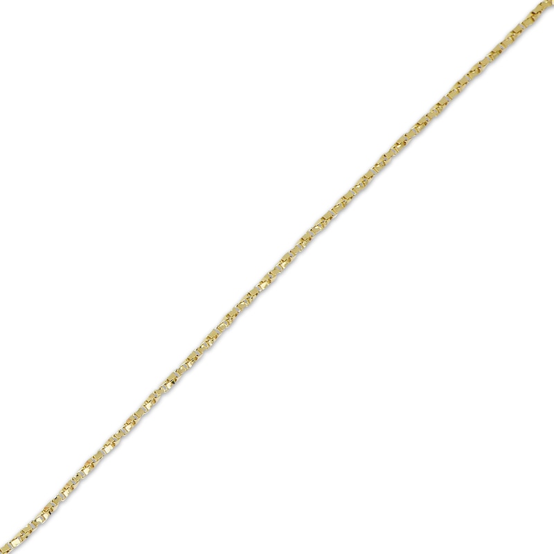 Main Image 2 of Solid Twist Box Chain Necklace 1.1mm 14K Yellow Gold 18&quot;