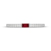 Thumbnail Image 2 of Neil Lane Baguette-Cut Natural Ruby & Diamond Anniversary Ring 1/4 ct tw 14K White Gold