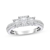 Thumbnail Image 0 of Memories, Moments, Magic Princess-Cut Diamond Three-Stone Engagement Ring 1 ct tw 10K White Gold