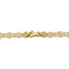 Thumbnail Image 2 of Italian Brilliance Diamond-Cut Flower Link Bracelet 14K Yellow Gold 7.5"