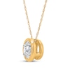 Thumbnail Image 2 of Radiant Reflections Diamond Solitaire Necklace 1/5 ct tw 10K Yellow Gold 18&quot; (J/I3)