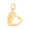 Thumbnail Image 1 of Charmed Memories &quot;Mama&quot; Tilted Heart-in-Heart Cutout Charm 10K Yellow Gold