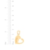 Thumbnail Image 5 of Charmed Memories &quot;Mama&quot; Tilted Heart-in-Heart Cutout Charm 10K Yellow Gold