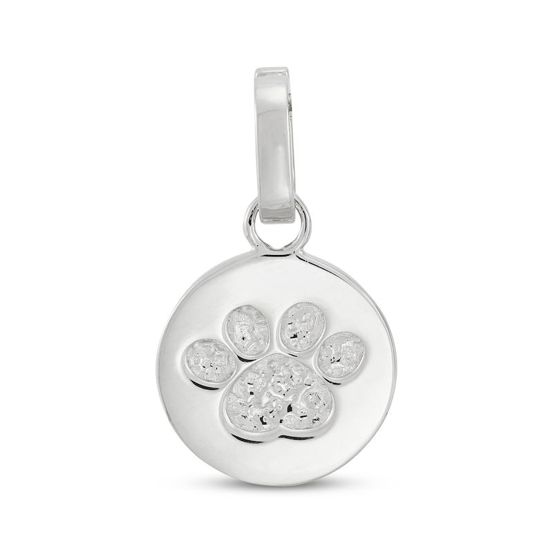 Main Image 1 of Charmed Memories Paw Print Disc Charm Sterling Silver