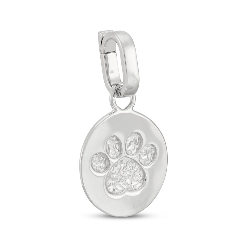 Main Image 2 of Charmed Memories Paw Print Disc Charm Sterling Silver