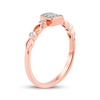 Thumbnail Image 1 of Multi-Diamond Cushion Frame Promise Ring 1/10 ct tw 10K Rose Gold