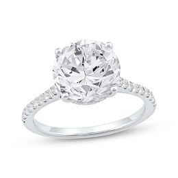 Now + Forever Lab-Grown Diamonds Round-Cut Engagement Ring 4-1/3 ct tw 14K White Gold