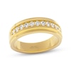 Thumbnail Image 1 of Men's THE LEO Ideal Cut Diamond Wedding Band 1/2 ct tw 14K Yellow Gold