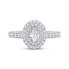 Thumbnail Image 3 of THE LEO Ideal Cut Diamond Oval Halo Engagement Ring 1 ct tw 14K White Gold