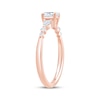 Thumbnail Image 2 of Lab-Grown Diamonds by KAY Oval-Cut & Pear-Shaped Three-Stone Engagement Ring 5/8 ct tw 14K Rose Gold