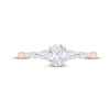 Thumbnail Image 3 of Lab-Grown Diamonds by KAY Oval-Cut & Pear-Shaped Three-Stone Engagement Ring 5/8 ct tw 14K Rose Gold