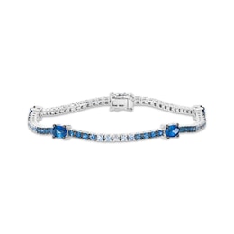 Le Vian Vault Denim Ombré Sapphire Station Bracelet 14K Vanilla Gold 7&quot;