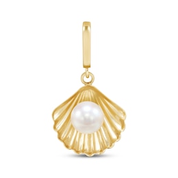 Charmed Memories Cultured Pearl & Seashell Charm 10K Yellow Gold