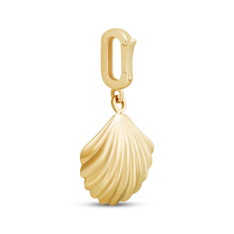 Main Image 3 of Charmed Memories Cultured Pearl & Seashell Charm 10K Yellow Gold