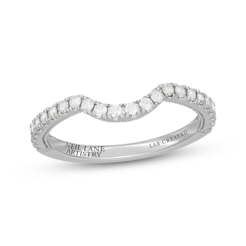 Main Image 1 of Neil Lane Artistry Lab-Grown Diamond Contour Wedding Band 1/3 ct tw 14K White Gold