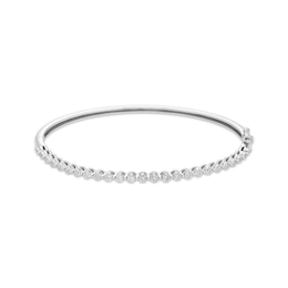 Diamond Bangle Bracelet 1/4 ct tw Sterling Silver