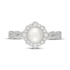 Thumbnail Image 3 of Neil Lane Cultured Akoya Pearl & Diamond Halo Engagement Ring 3/8 ct tw 14K White Gold