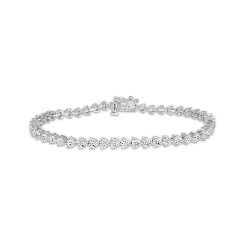 Lab-Created Diamonds by KAY Line Bracelet 4 ct tw 14K White Gold 7.25"