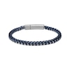 Thumbnail Image 1 of Solid Foxtail Chain Bracelet 7mm Blue Ion-Plated Stainless Steel 8.5&quot;