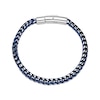 Thumbnail Image 3 of Solid Foxtail Chain Bracelet 7mm Blue Ion-Plated Stainless Steel 8.5&quot;