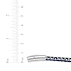 Thumbnail Image 7 of Solid Foxtail Chain Bracelet 7mm Blue Ion-Plated Stainless Steel 8.5&quot;