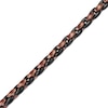 Thumbnail Image 2 of Solid Link Necklace 6.4mm Black & Brown Ion-Plated Stainless Steel 24&quot;