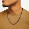 Thumbnail Image 5 of Solid Link Necklace 6.4mm Black & Brown Ion-Plated Stainless Steel 24&quot;