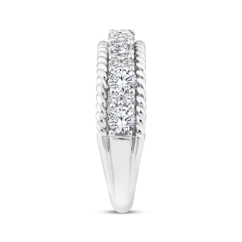 Threads of Love  Lab-Grown diamond Anniversary Ring 1 ct tw 14K White Gold