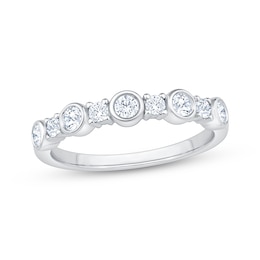 Lab-Created Diamonds by KAY Bezel-Set Anniversary Ring 1/2 ct tw 14K White Gold