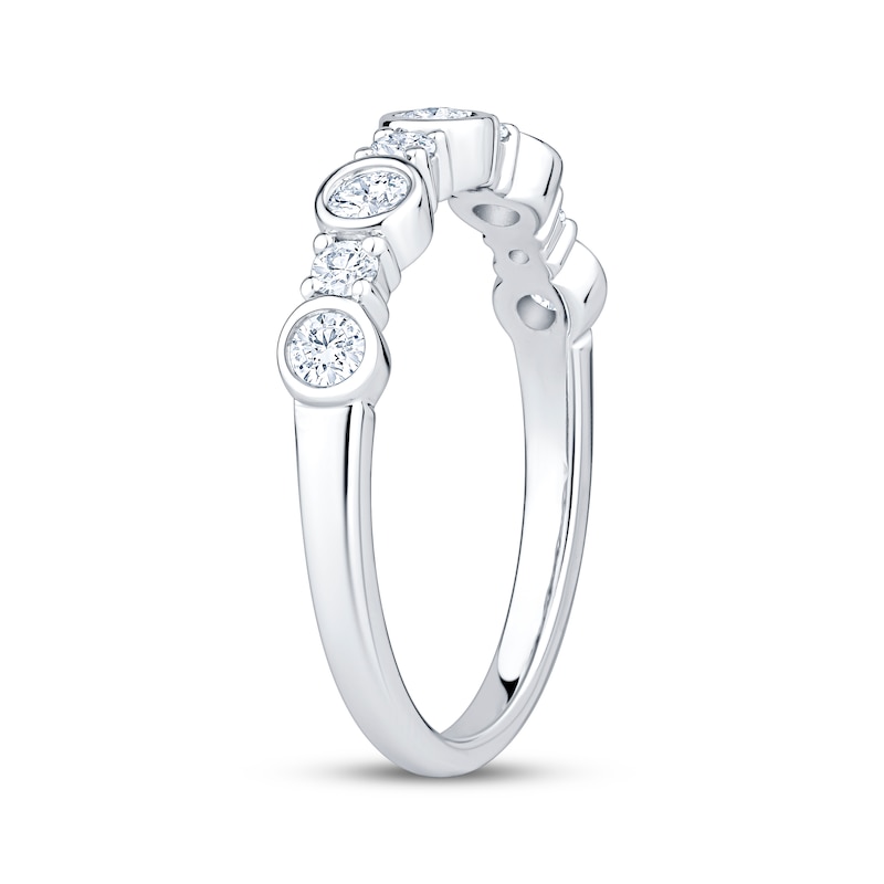 Lab-Created Diamonds by KAY Bezel-Set Anniversary Ring 1/2 ct tw 14K White Gold