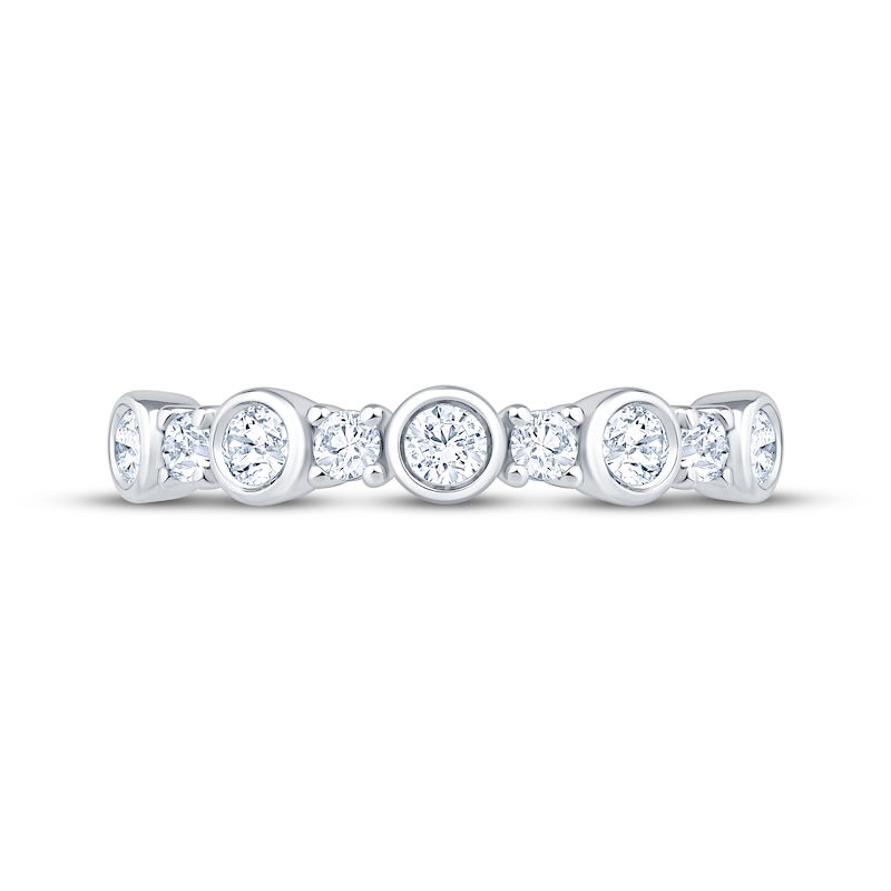 Main Image 3 of Lab-Grown Diamonds by KAY Bezel-Set Anniversary Ring 1/2 ct tw 14K White Gold