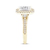 Thumbnail Image 2 of Threads of Love Emerald-Cut Lab-Grown Diamond Halo Engagement Ring 2-1/2 ct tw 14K Yellow Gold