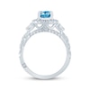 Thumbnail Image 2 of Monique Lhuillier Bliss Pear-Shaped Blue & White Lab-Created Diamond Engagement Ring 2-1/3 ct tw 18K White Gold