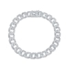 Thumbnail Image 0 of Men's Diamond Geometric Curb Chain Bracelet 2 ct tw Sterling Silver 8.5"