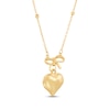 Thumbnail Image 2 of Bow & Heart Dangle Necklace 10K Yellow Gold