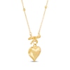 Thumbnail Image 3 of Bow & Heart Dangle Necklace 10K Yellow Gold