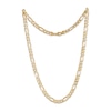 Thumbnail Image 2 of Diamond-Cut Figaro Chain Necklace 6.6mm Solid 10K Yellow Gold 22&quot;