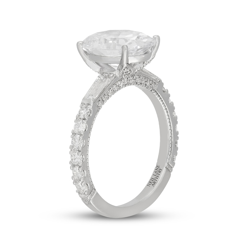 Main Image 2 of Neil Lane Artistry Oval-Cut Lab-Grown Diamond Engagement Ring 4 ct tw 14K White Gold