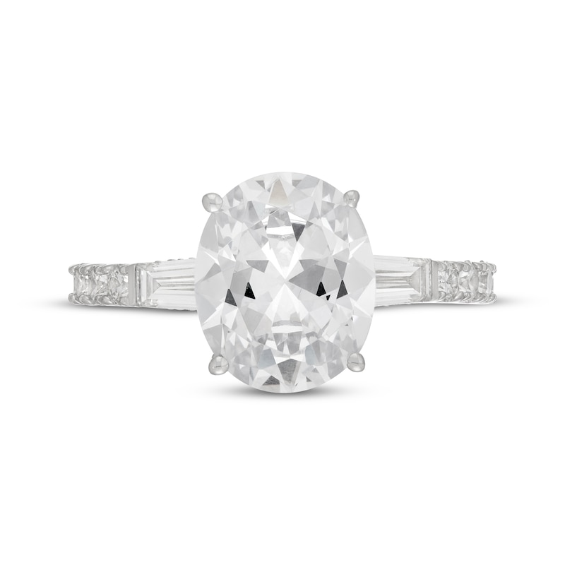 Main Image 3 of Neil Lane Artistry Oval-Cut Lab-Grown Diamond Engagement Ring 4 ct tw 14K White Gold