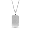 Thumbnail Image 3 of Men's Black Onyx & Diamond Dog Tag Necklace 1/4 ct tw Sterling Silver 24&quot;